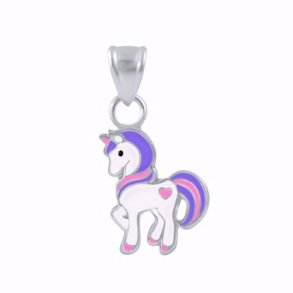 S�lv halsk�de med Enhj�rning