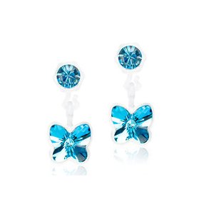 PENDANT BUTTERFLY AQUAMARINE