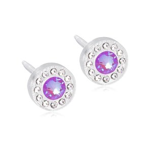 BRILLIANCE HALO 6 MM, CRYSTAL/SHINY VIOLET