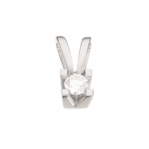0.15 ct. Hvidgulds vedhng