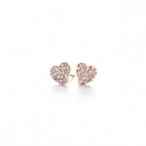 Slv Rosa forgyldt Glowing heart