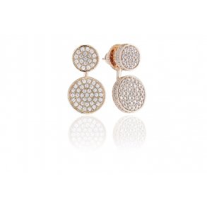 Sif Jakobs Ear jackets Portici Due - 18 kt. rosaforgyldt med hvide zirkoner