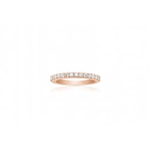 Sif Jakobs Ring Corte Uno - 18 kt. rosaforgyldt med hvide zirkoner str.56
