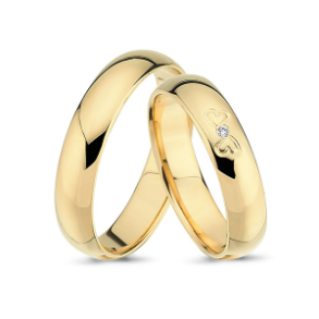 Forlovelses- eller Vielsesringe i 14kt.