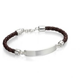  S�lv/l�der pladearmb�nd