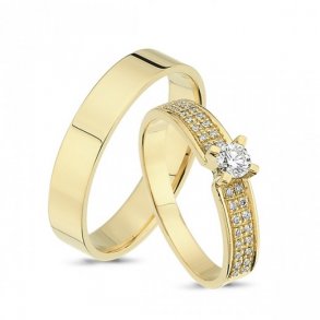 Forlovelses- eller Vielsesringe i 14kt.